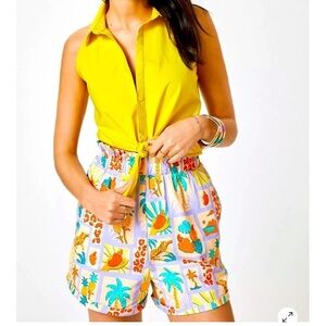 NWT Farm Rio for Anthropologie patch print cuffed shorts in tropical leopard